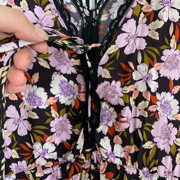 Johnny Was Jade Karisma Mixed jumpsuit Pink Black Floral Women’s Size Large - Picture 12 of 16